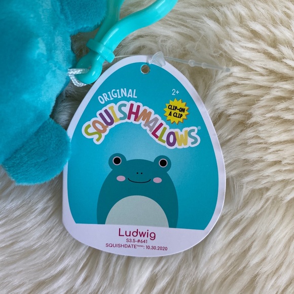 NWT Squishmallows 3.5” Ludwig the Frog Clip On - Picture 3 of 3